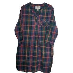 VTG Victoria's Secret Authentic Country Cottons Nightgown Medium‎ READ Red Green